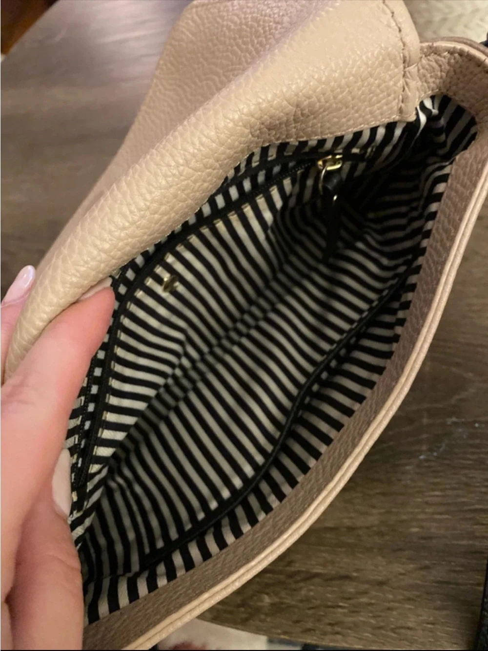 kate spade Two-Tone Black and Beige Leather Crossbody Bag